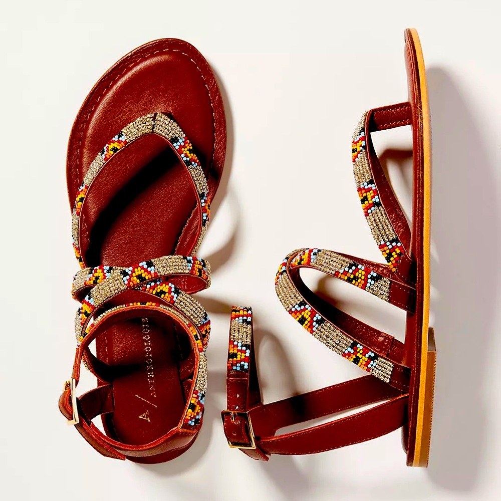Beaded Gladiator Sandals size 41